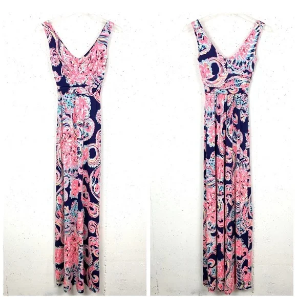 Lilly Pulitzer Sloane Maxi Dress in Paisley Halibut Print - Picture 4 of 10